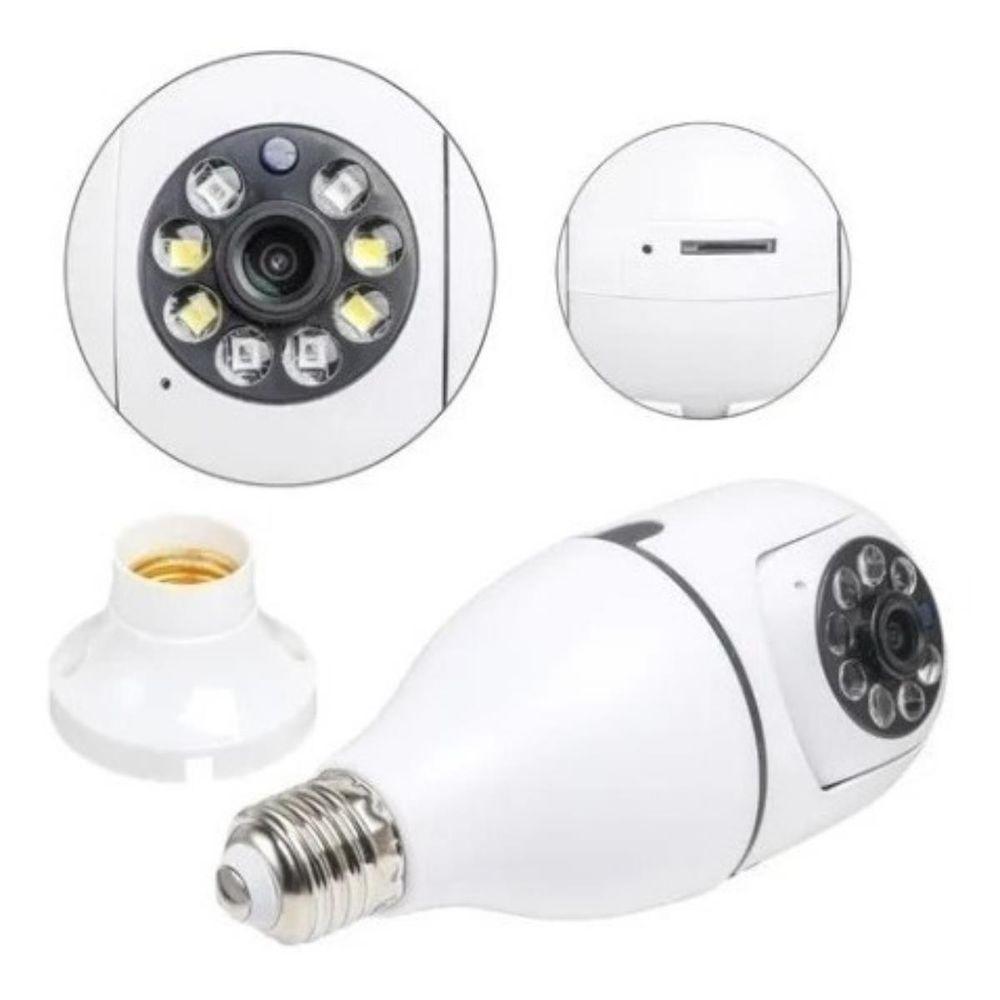 Câmera Com Microfone Monitoramento Wi Fi Smart Led 360 - 2