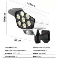 Luminaria Solar Camera Falsa Sensor De Proximidade 77 Leds 3 Funções