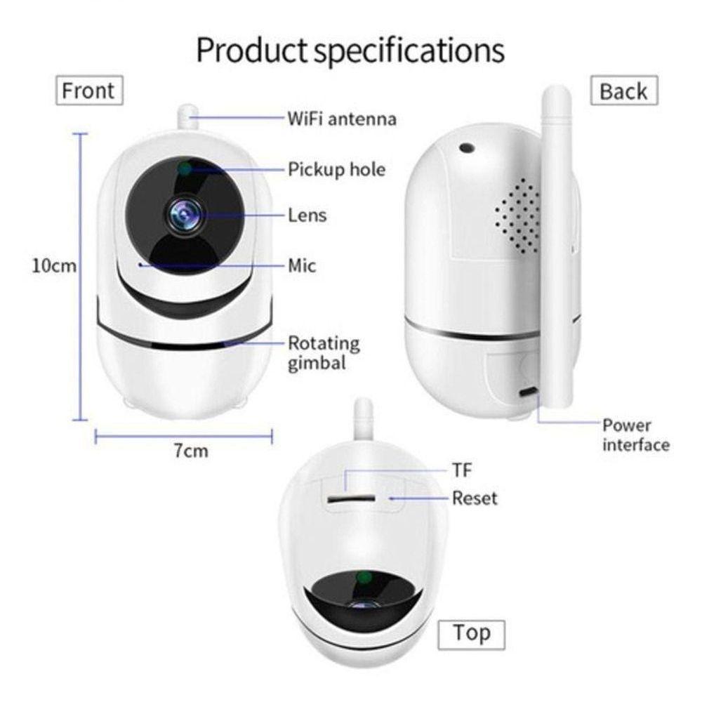 Câmera Ip Wifi Hd Áudio Visão Noturna Sensor Movimento - 4