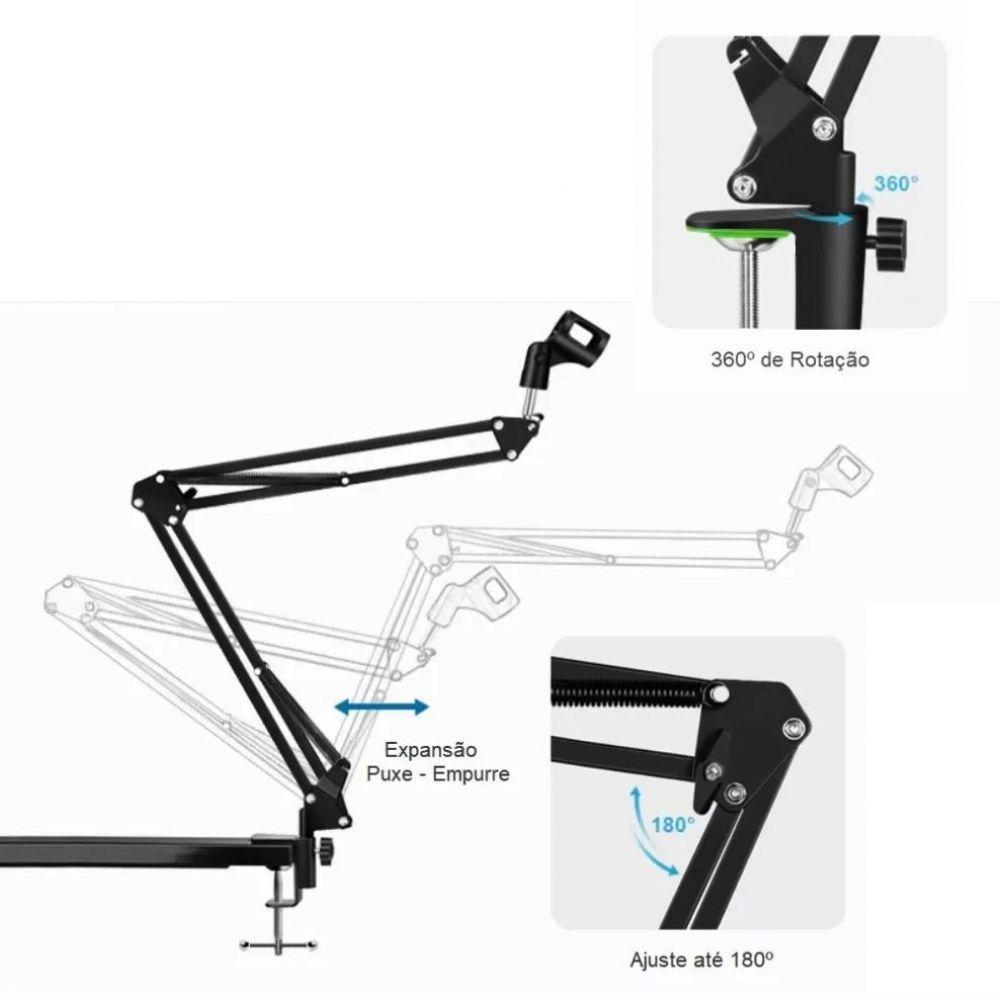 Kit Completo Microfone Bm800 com Mini Placa V8x Live Sound - 5