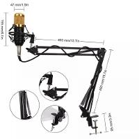 Kit Completo Microfone Bm800 com Mini Placa V8x Live Sound