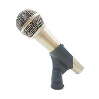 Microfone Com Fio Profissional Ls58 Champanhe, Acompanha Cabo De 5 Metros