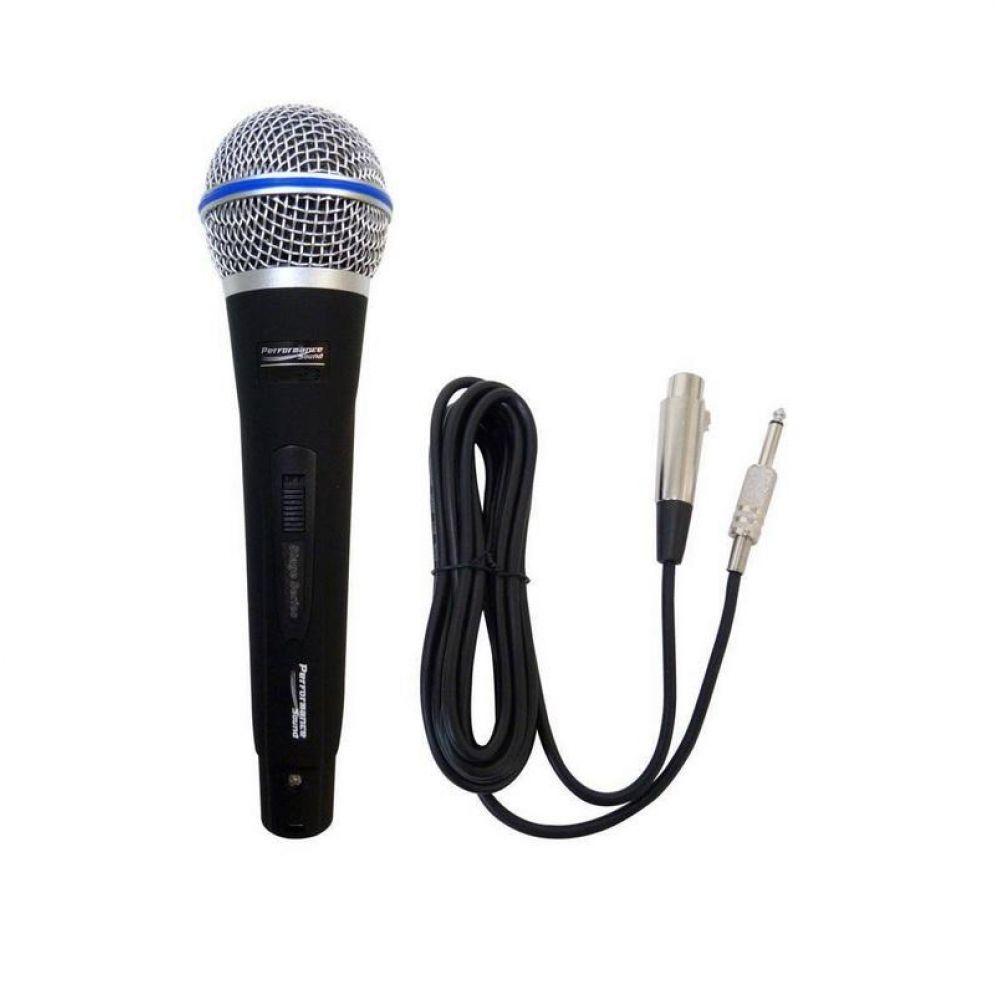 Microfone Dinâmico Profissonal com Cabo 4 Metros Performance Sound - 2
