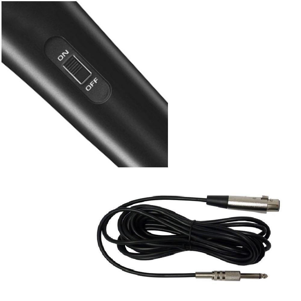 Microfone Dinâmico Profissional Mxt M-58 + Cabo 4 Metros - Preto - 1