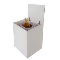 Porta Ração Caixa Com Rodízios Pet Armazenar Até 25Kg Branco - 1