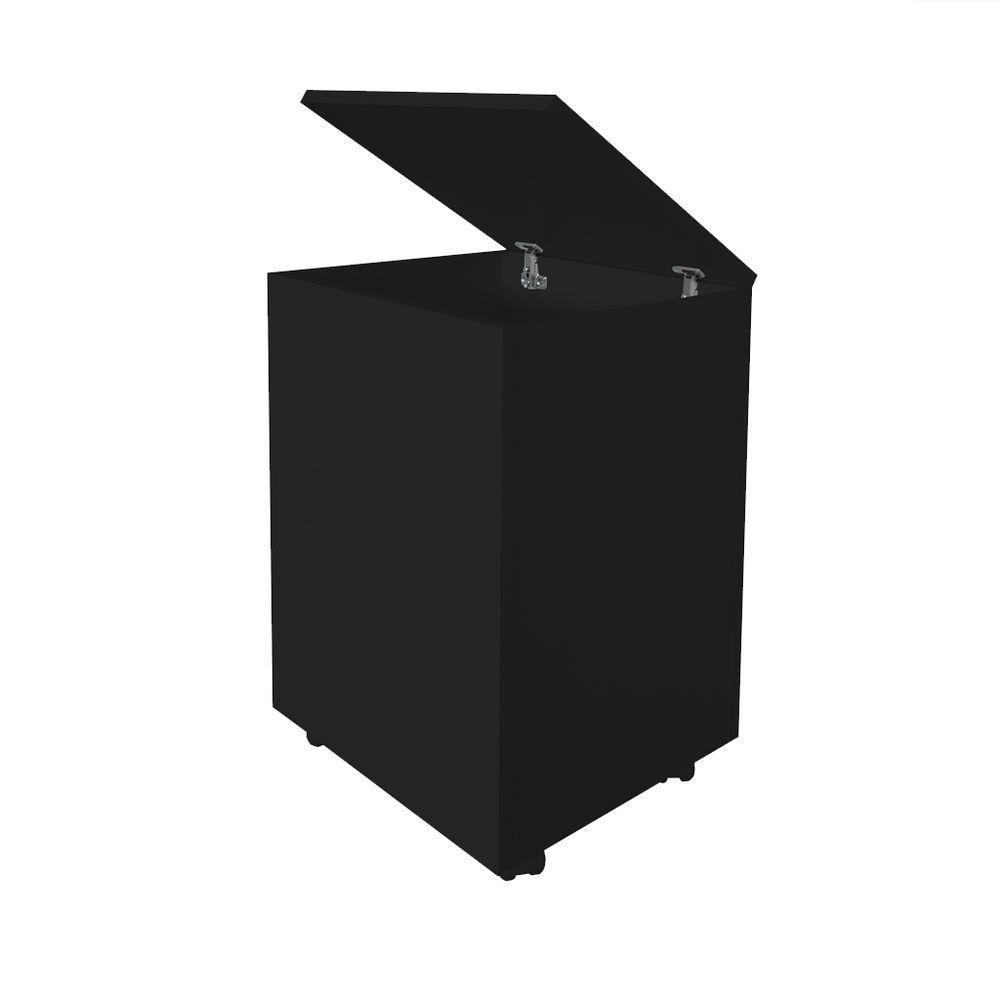 Porta Ração Caixa Com Rodízios Pet Armazenar Até 25 Kg Preto - 5