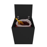 Porta Ração Caixa Com Rodízios Pet Armazenar Até 25 Kg Preto - 7