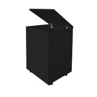 Porta Ração Caixa Com Rodízios Pet Armazenar Até 25 Kg Preto - 13