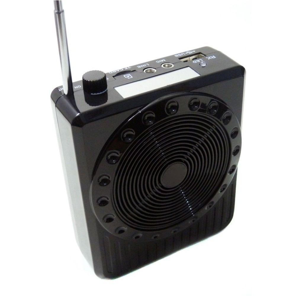 Amplificador De Voz Megafone Com Microfone E Rádio Fm Para Professorespreto . - 2