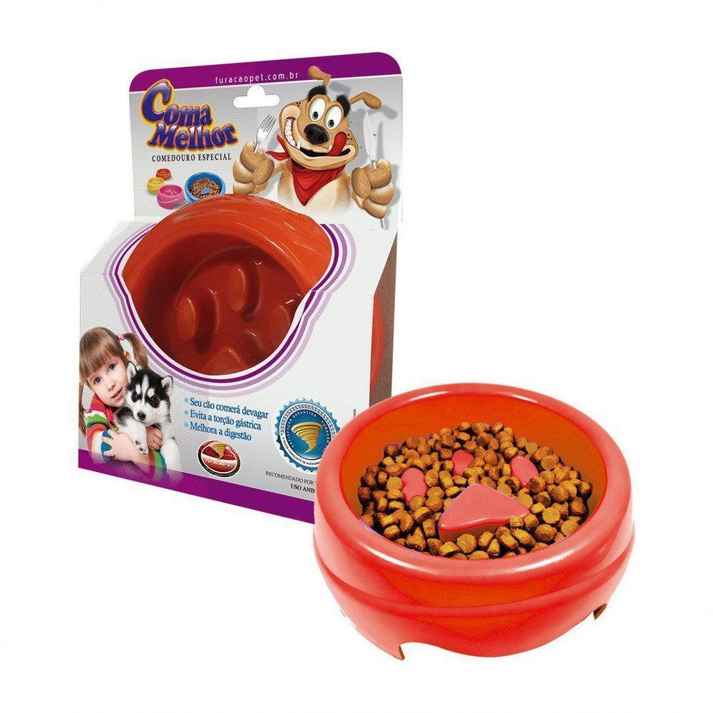 Comedouro Plastico Coma Melhor Rosa - 3