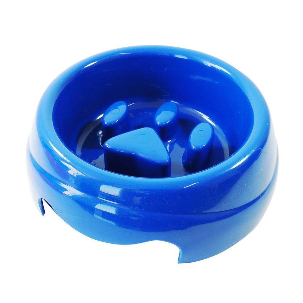 Comedouro Plastico Coma Melhor Azul - 2