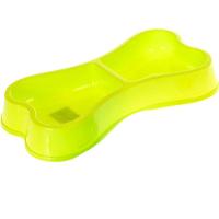 Comedouro Osso Duplo 24x13x3,5cm 150ml Verde - 1