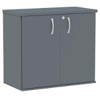 Armário Baixo Pe25 Pandin 80 Cm (Largura) Em Mdp Liso Grafito Com Duas Portas - 1