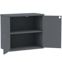 Armário Baixo Pe25 Pandin 80 Cm (Largura) Em Mdp Liso Grafito Com Duas Portas - 3