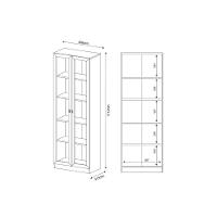 Armário de Escritório ME4115 c/ 2 Portas c/ Vidro Branco - Tecno Mobili - 2