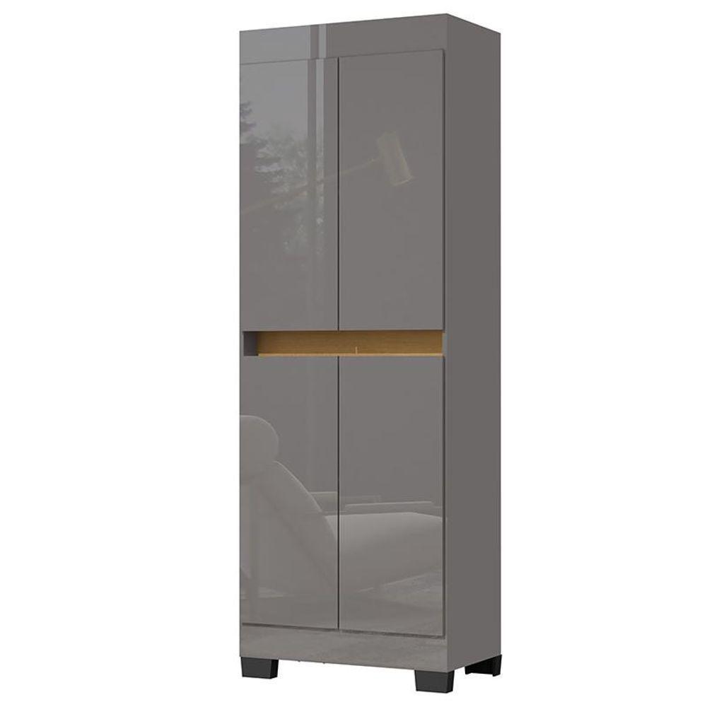 Organizador Escritorio Armario Barão 4 Portas Onix/mel Onix/mel - 1