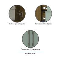 Bancada De Estudos Modulada 90cm 1 Porta E 1 Gaveta Paris Luciane Móveis Avelã Pf Com Rosa Pf - 8