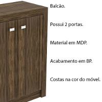 Balcão Para Escritório Home Office Me4103 Mdp Nogal