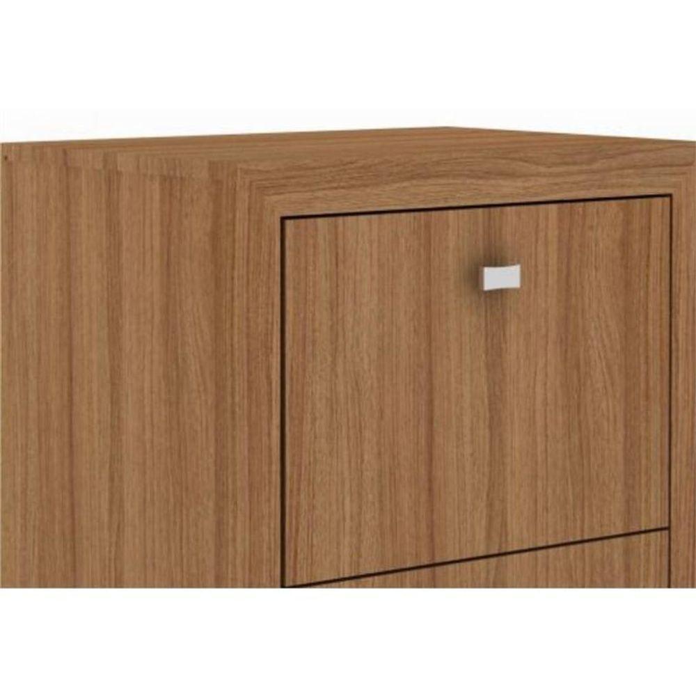 Armário Para Home Office Me4112 Com Rodízios Amendoa - Tecno Mobili - 4