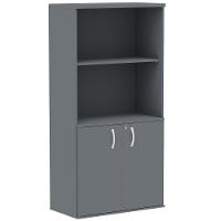 Armário Misto Pe25 Pandin 79,20 Cm Em Mdp Liso Grafito Com Duas Portas E Prateleira Superior - 1