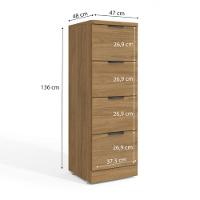 Armário Arquivo Office Versátil 4 Gavetas Com Chave 1004a Kappesberg Itapua