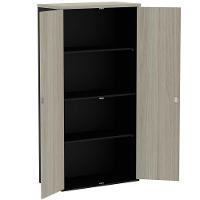 Armário Alto Pe25 Pandin 79,20 Cm (Largura) Em Mdp Nogueira Casablanca E Preto Com Duas Portas - 4