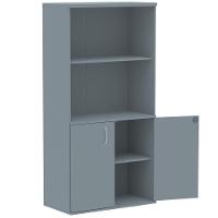 Armário Misto Pe25 Pandin 79,20 Cm (Largura) Em Mdp Liso Cinza Com Duas Portas E Prateleira Superior