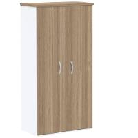 Armário Alto Pe25 Pandin 79,20 Cm (Largura) Em Mdp Noce Naturalle E Branco Com Duas Portas - 1