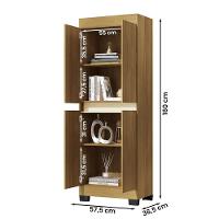 Organizador Escritorio Armario Barão 4 Portas Mel/perola Mel/perola