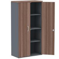 Armário Alto Pe25 Pandin 79,20 Cm (Largura) Em Mdp Walnut E Grafito Com Duas Portas - 3
