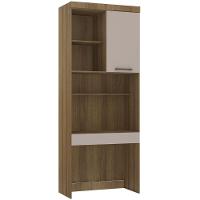 Bancada De Estudos Modulada 90cm 1 Porta E 1 Gaveta Paris Luciane Móveis Avelã Pf Com Cinammon Pf - 1