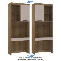 Bancada De Estudos Modulada 90cm 1 Porta E 1 Gaveta Paris Luciane Móveis Avelã Pf Com Cinammon Pf - 9