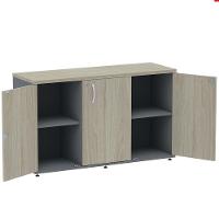 Armário Baixo Credenza Pe25 Pandin 121,50 Cm (Largura) Em Mdp Nogueira Casablanca E Grafito Com - 4