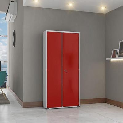 Armário Aço Escritório Fechadura 3 Prateleiras Ea303 Vermelho