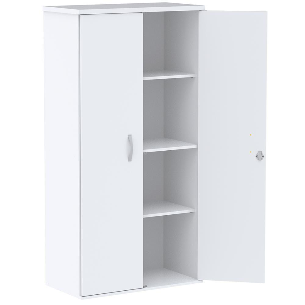 Armário Alto Pe25 Pandin 79,20 Cm (Largura) Em Mdp Liso Branco Com Duas Portas - 2