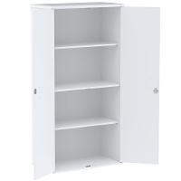 Armário Alto Pe25 Pandin 79,20 Cm (Largura) Em Mdp Liso Branco Com Duas Portas - 4