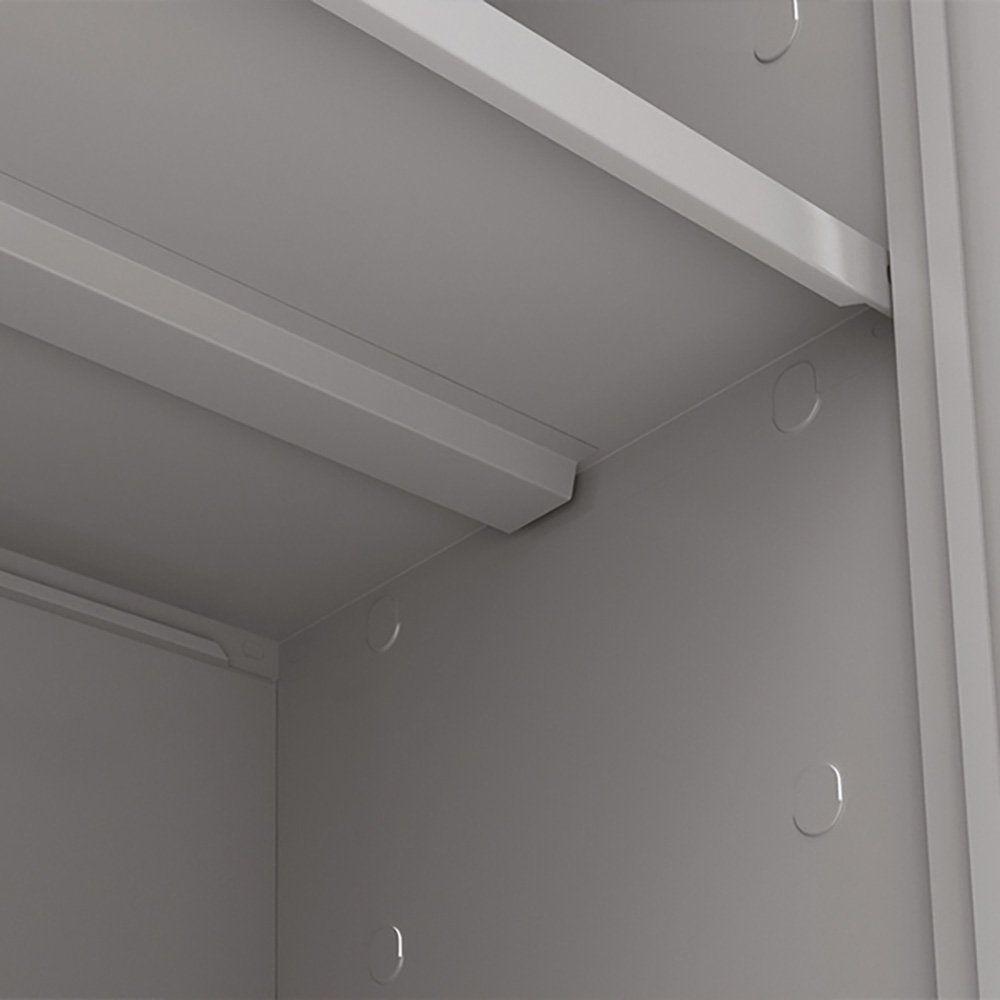 Armário Aço Escritório Fechadura 3 Prateleiras Ea302 Azul - 8