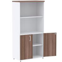 Armário Misto Pe25 Pandin 79,20 Cm Em Mdp Walnut E Branco Com Duas Portas E Prateleira Superior - 3