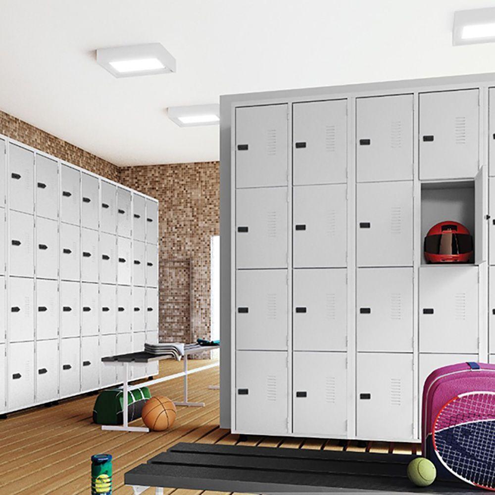 Armário Roupeiro Aço 12 Portas Guarda Volume Trinco Cinza - 2