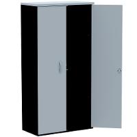 Armário Alto Pe25 Pandin 79,20 Cm (Largura) Em Mdp Liso Cinza E Preto Com Duas Portas - 2