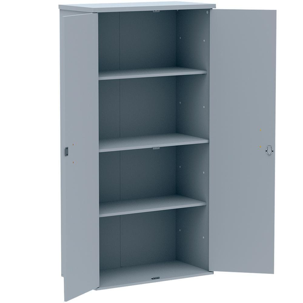 Armário Alto Pe25 Pandin 79,20 Cm (Largura) Em Mdp Liso Cinza Com Duas Portas - 3