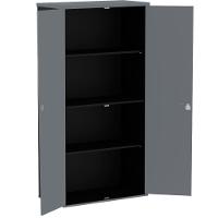 Armário Alto Pe25 Pandin 79,20 Cm (Largura) Em Mdp Preto E Grafito Com Duas Portas - 3