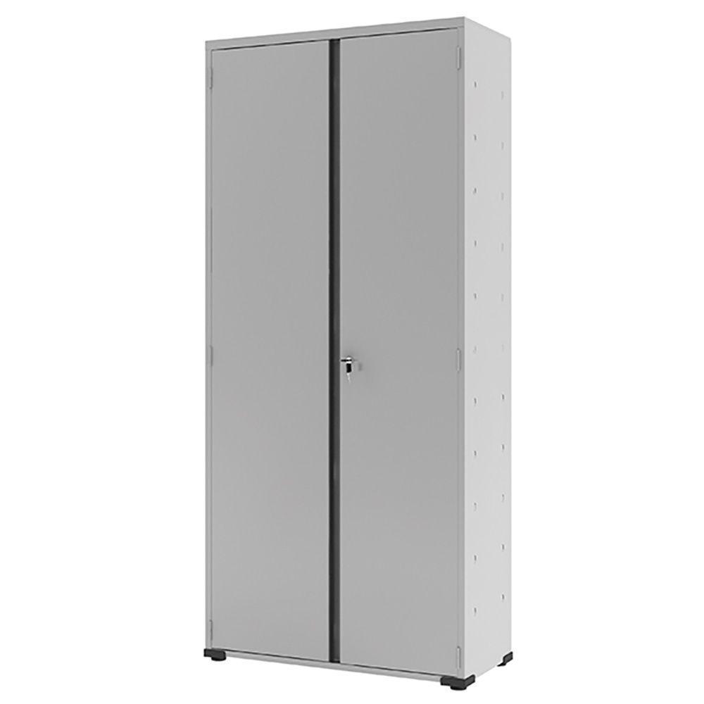 Armário de Aço Escritório Fechadura 4 Prateleiras EA301 - Cinza - 1