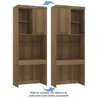 Bancada De Estudos Modulada 90cm 1 Porta E 1 Gaveta Paris Luciane Móveis Avelã Pf Com Avelã Pf