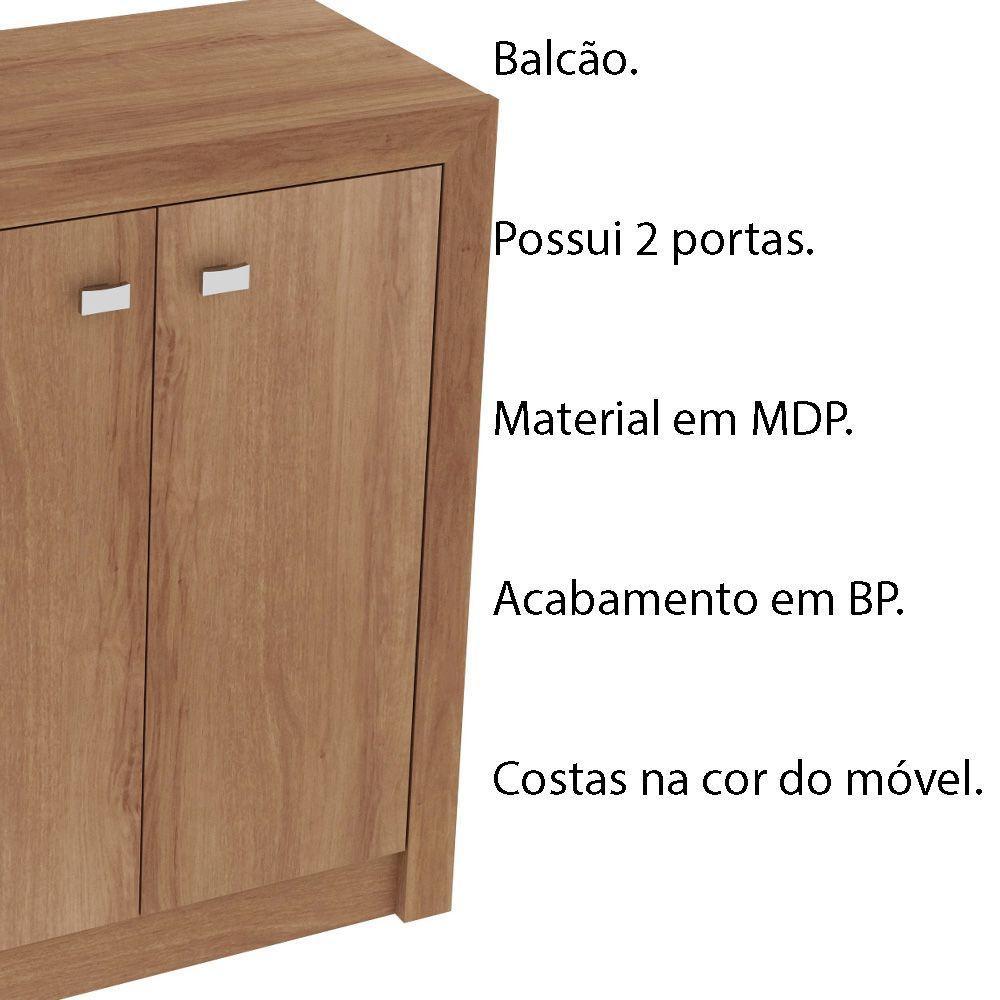 Balcão Para Escritório Home Office Me4103 Mdp Amendoa - 5