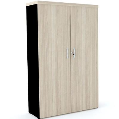 Armário Alto Pe40 Pandin 80 Cm (Largura) Em Mdp Nogueira Casablanca E Preto Com Duas Portas