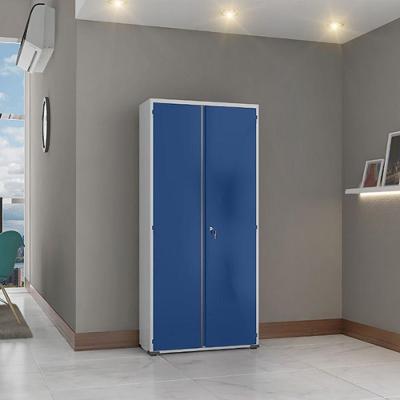 Armário Aço Escritório Fechadura 3 Prateleiras Ea303 Azul