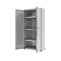 Armário Aço Escritório Fechadura 3 Prateleiras Ea303 Azul