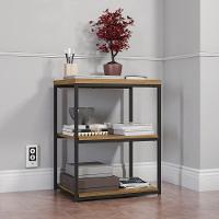 Mesa De Apoio Industrial 3 Prateleiras Freijó 45cm - 1