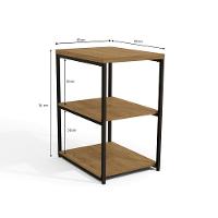 Mesa De Apoio Industrial 3 Prateleiras Freijó 45cm - 2